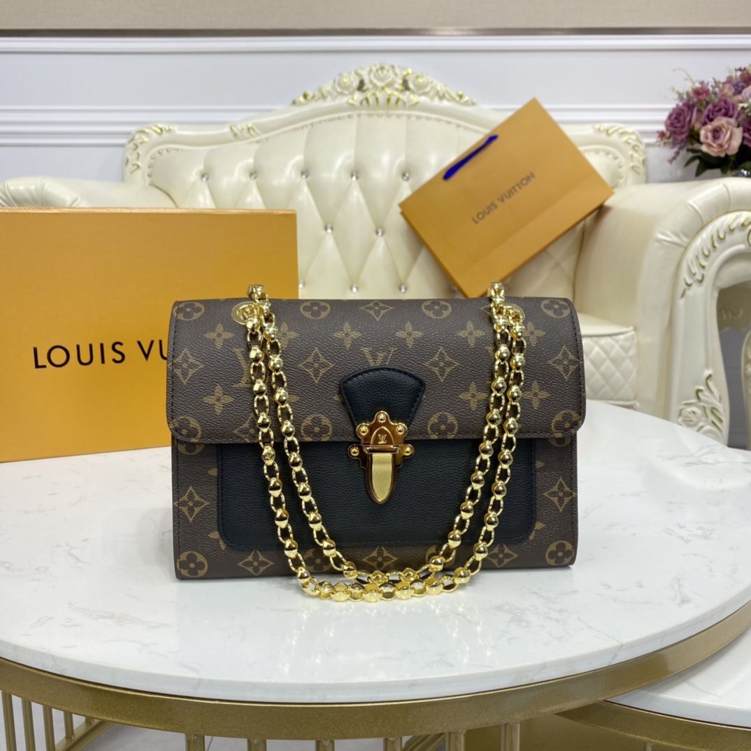 Louis Vuitton VICTOIRE Handbag Monogram M41730 Black